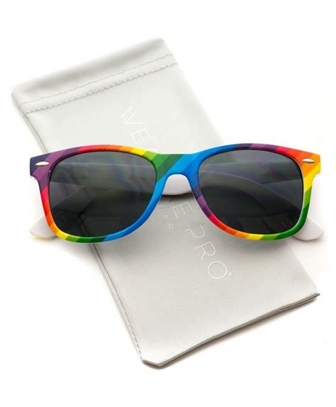 rainbow mirrored sunglasses square and rectangle